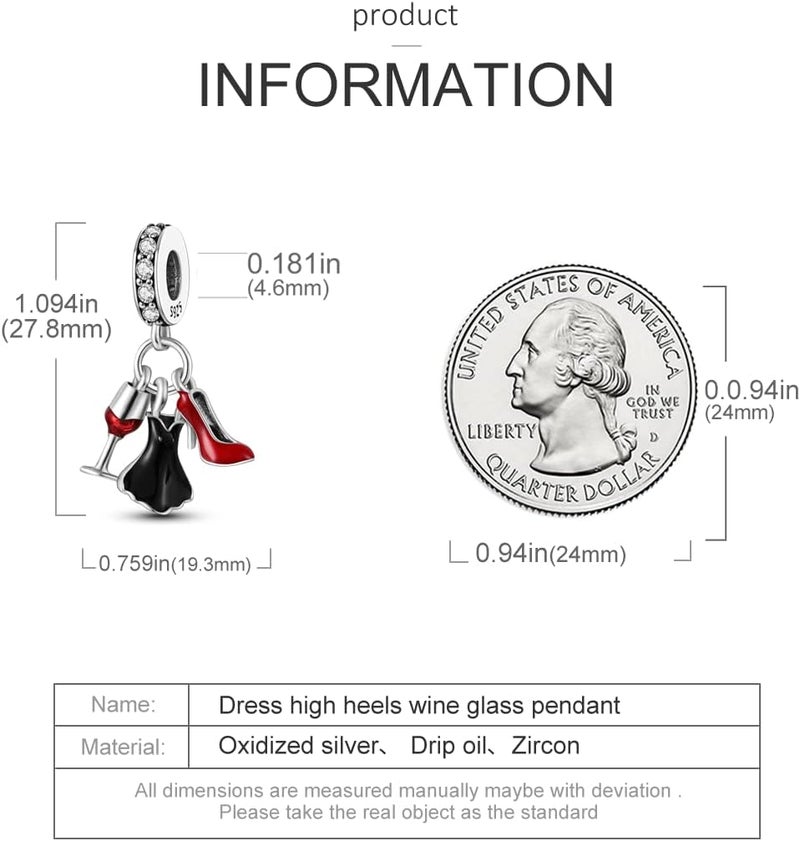 Parmuz 925 Sterling Silver Charm for Bracelet Necklace Dangle Love Mom Ocean travel Butterfly Party Charm Beads Pendants DIY Jewelry for Women - Image 4